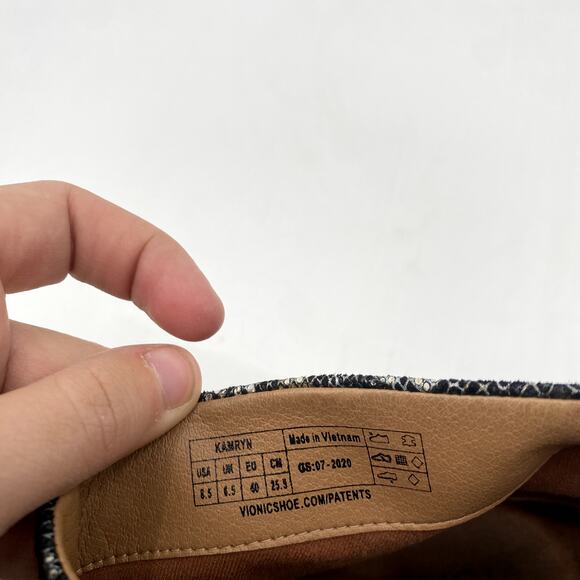 Vionic Metallic Snakeskin Ankle booties - Picture 5 of 6